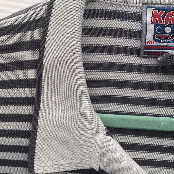 Collared men shirt size L gray & dark gray striped by Katin the pure line - Picture 4 of 10